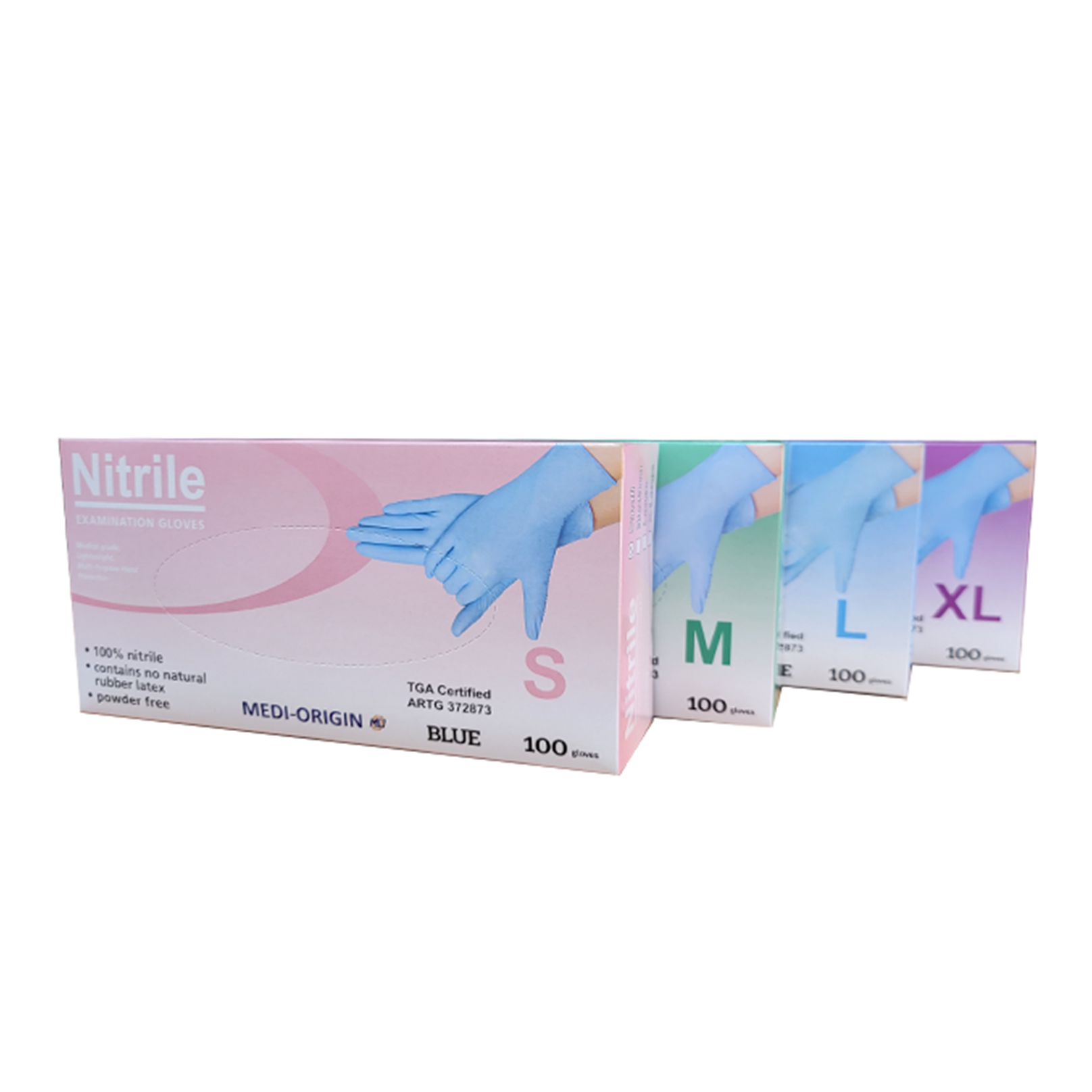 Blue Nitril Powder Free Gloves