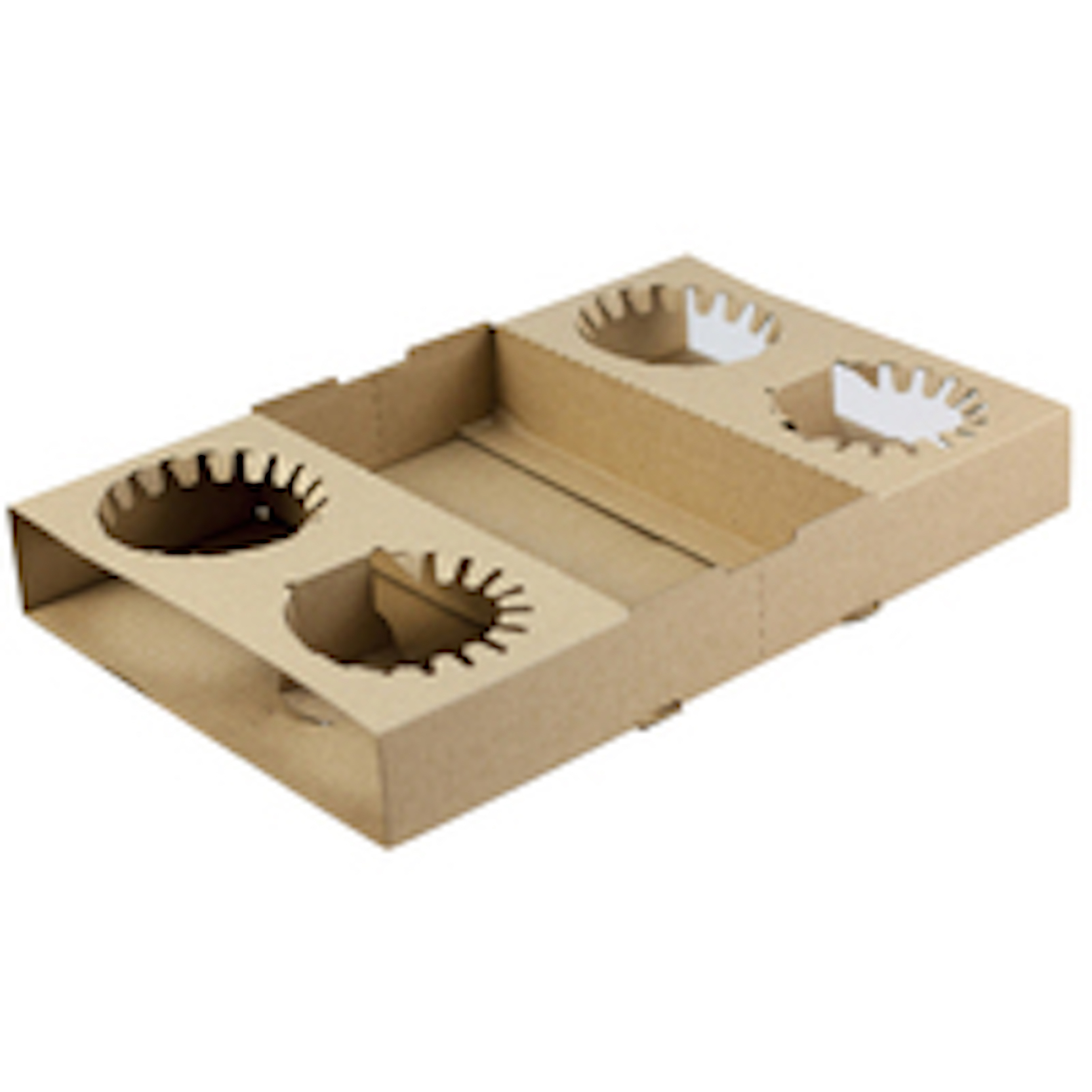 Cardboard 2/4 Cup Carry Tray
