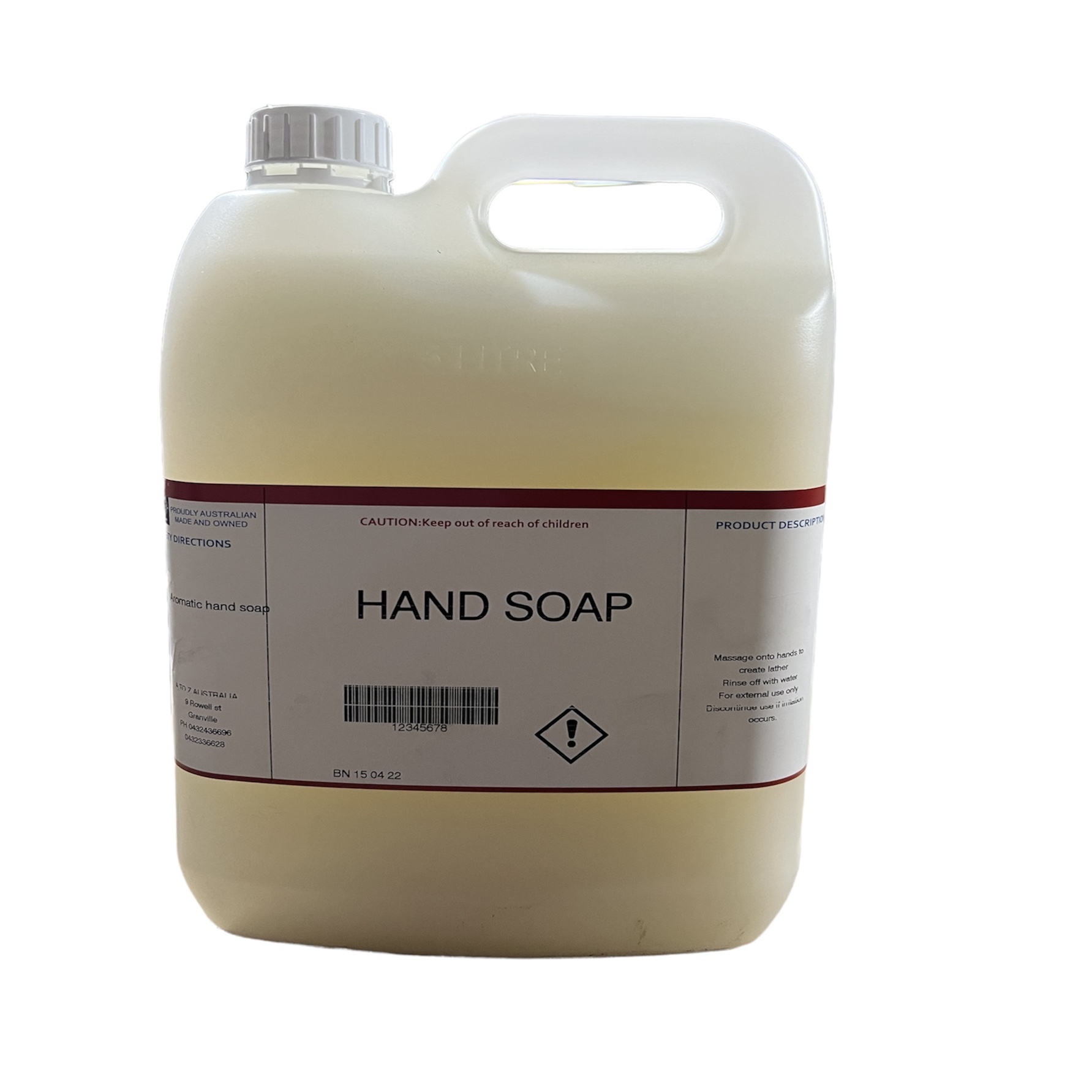 White hand soap
